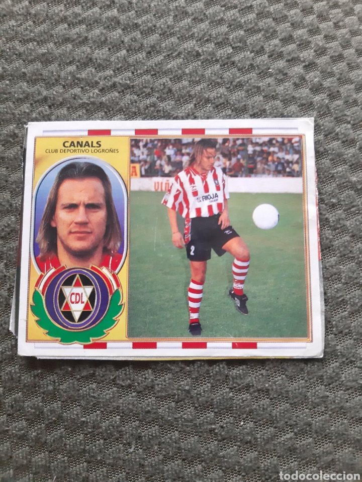 Cromos de f&uacute;tbol: EDICIONES ESTE 96 97 CANALS LOGRO&Ntilde;ES COLOCA RECORTADO - Foto 1