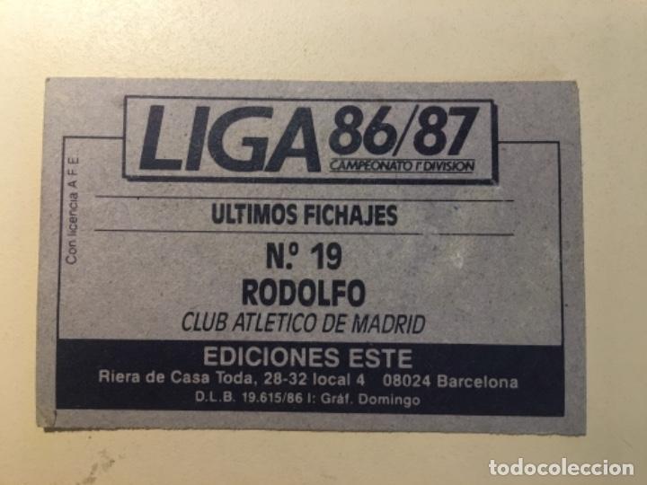 Cromos de f&uacute;tbol: Este 86-87 Rodolfo fichaje - Foto 2
