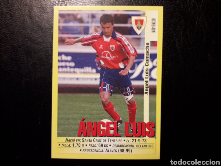 Fu&szlig;ball-Sticker: &Aacute;NGEL LUIS NUMANCIA. N&deg; 338 PANINI 99 00. 1999 2000. SIN PEGAR. VER FOTOS DE FRONTAL Y TRASERA