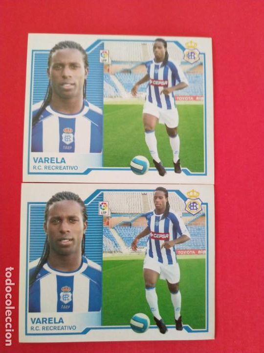 Cromos de Futebol: Doble cromo error Varela liga este 2007 2008 07 08