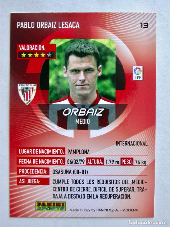 Cromos de f&uacute;tbol: 13 ORBAIZ DEL ATHLETIC DE MEGACRACKS 2006-2007 DE PANINI - Foto 2