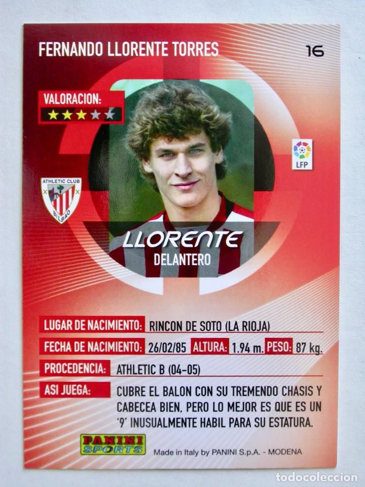 Cromos de f&uacute;tbol: 16 LLORENTE DEL ATHLETIC DE MEGACRACKS 2006-2007 DE PANINI - Foto 2
