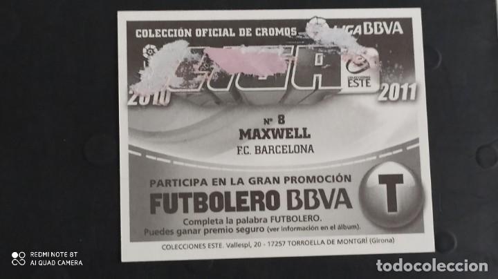 Cromos de f&uacute;tbol: 8 MAXWELL BARCELONA ESTE 10 11 2010 2011 - Foto 2
