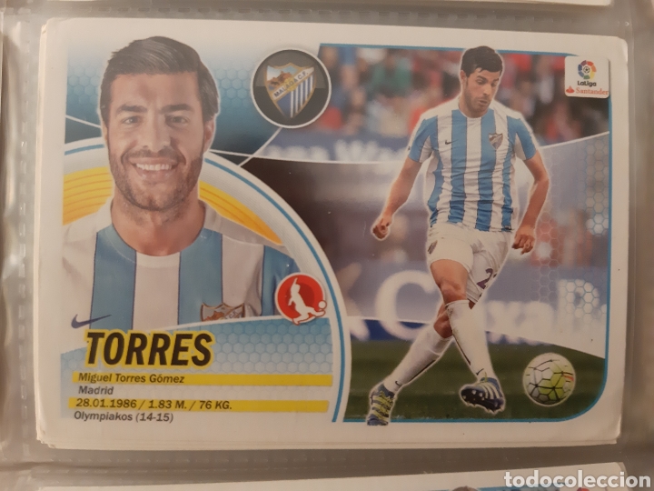 Cromos de f&uacute;tbol: EDICIONES ESTE PANINI 2016 2017 MALAGA TORRES - Foto 1