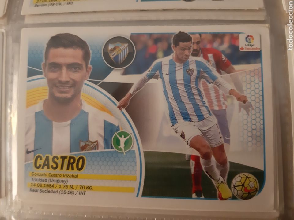Cromos de f&uacute;tbol: EDICIONES ESTE PANINI 2016 2017 MALAGA CASTRO - Foto 1