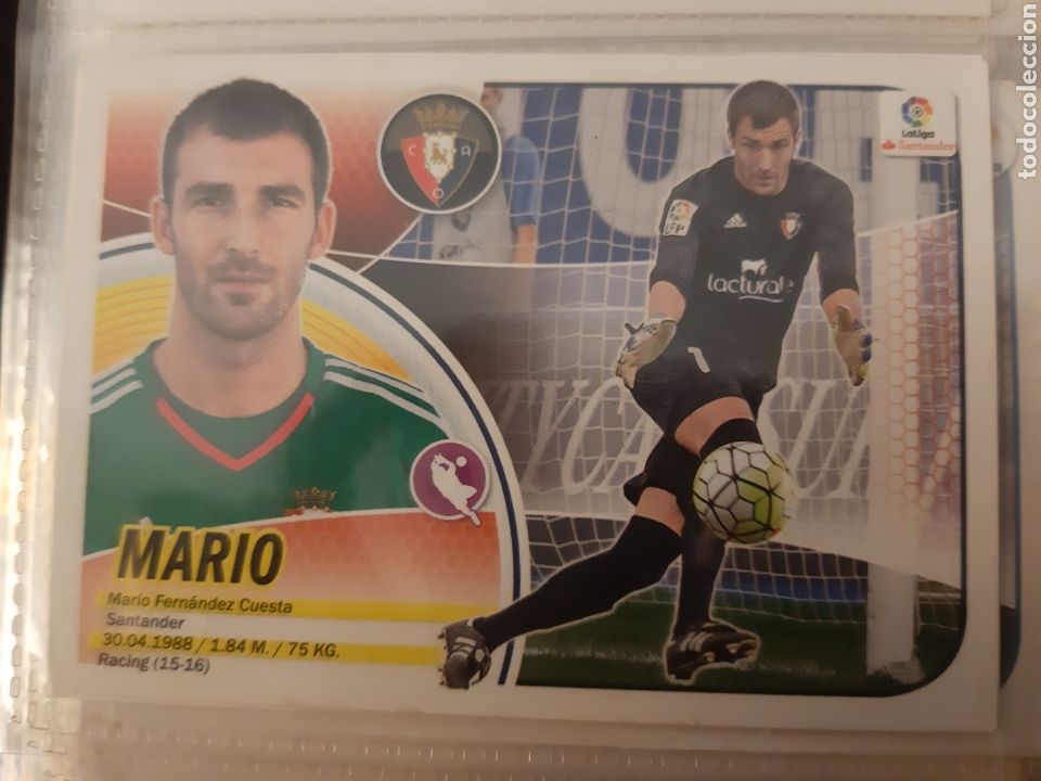 Cromos de f&uacute;tbol: EDICIONES ESTE PANINI 2016 2017 OSASUNA MARIO - Foto 1