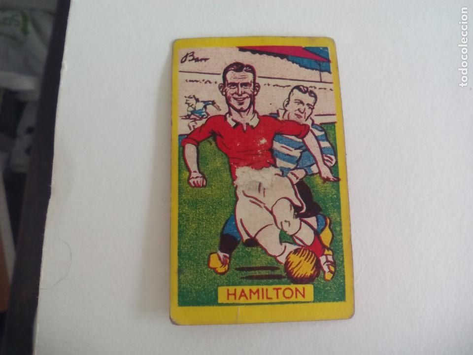 Cromos de F&uacute;tbol: G. HAMILTON. ABERDEEN CARD. A & J DONALDSON. SPORTS FAVOURITES GOLDEN SERIES NO. 4. FUTBOL, A&Ntilde;OS 50