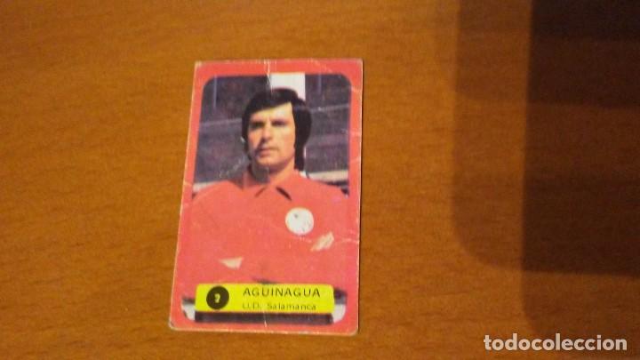 Cromos de f&uacute;tbol: AGUINAGUA GRAFIMUR 1975. AGUINAGA REVERSO