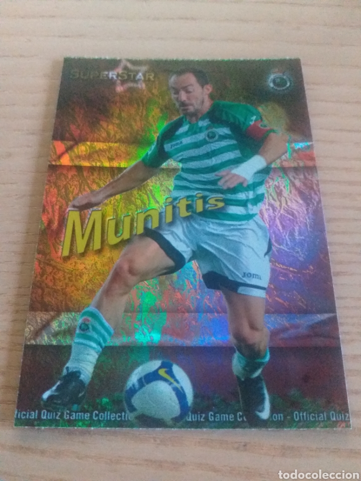 Fu&szlig;ball-Sticker: F&Uacute;TBOL CROMO N&ordm; 323 MUNITIS JASPEADO RACING SANTANDER QUIZ GAME MUNDICROMO 2009 2010