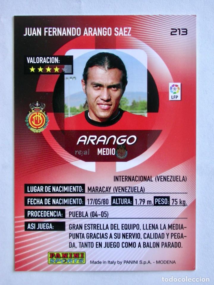 Cromos de f&uacute;tbol: 213 ARANGO DEL MALLORCA DE MEGACRACKS DEL 2006-2007 DE PANINI - Foto 2