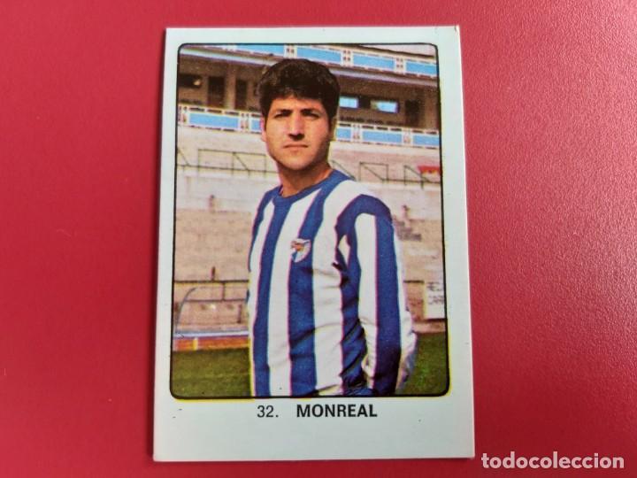 Fu&szlig;ball-Sticker: CAMPEONES DEL DEPORTE MUNDIAL CROMOS N&ordm;32 MONREAL-MALAGA EDICIONES KEISA 1974 SIN PEGAR
