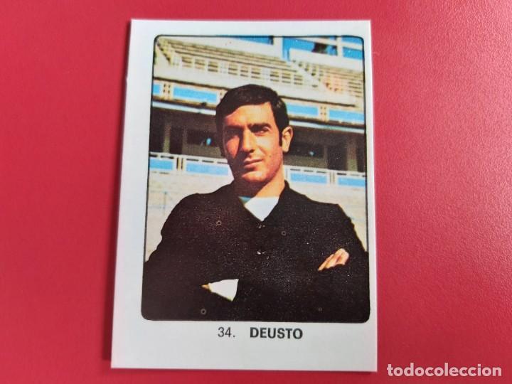 Fu&szlig;ball-Sticker: CAMPEONES DEL DEPORTE MUNDIAL CROMOS N&ordm;34 DEUSTO-MALAGA EDICIONES KEISA 1974 SIN PEGAR