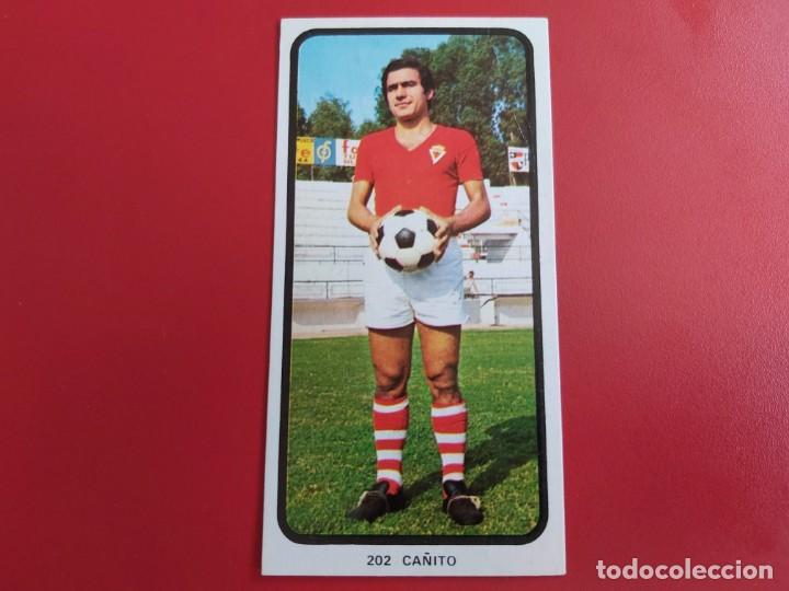 Football Stickers: CAMPEONATOS NACIONALES FUTBOL 1973-1974 N&ordm;202 CA&Ntilde;ITO-MURCIA RUIZ ROMERO