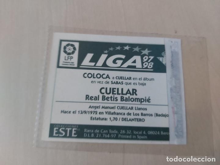 Cromos de f&uacute;tbol: COMPLETA TU ALBUM ESTE 97 98 COLOCA CUELLAR - VENTANILLA - - Foto 2