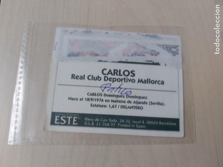 Cromos de f&uacute;tbol: COMPLETA TU ALBUM ESTE 97 98 BAJA CARLOS - VENTANILLA - Foto 2