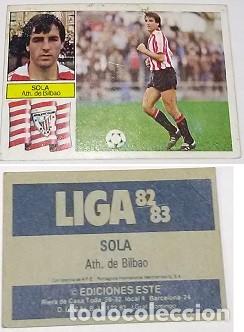 Cromos de f&uacute;tbol: LOTE CROMO DE FUTBOL VINTAGE - LIGA 82-83 ED. ESTE - SOLA ATL. DE BILBAO