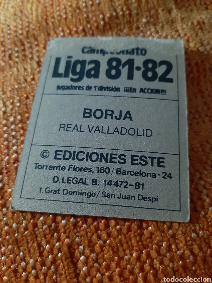 Cromos de f&uacute;tbol: EDICIONES ESTE 81 82 REAL VALLADOLID BORJA - Foto 2