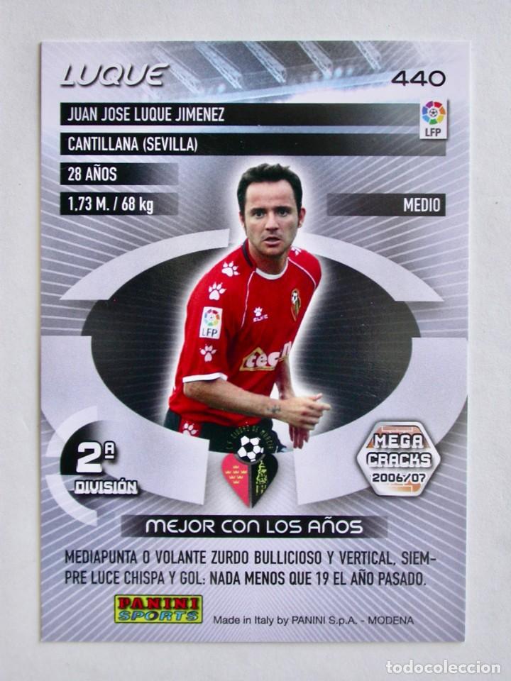 Cromos de f&uacute;tbol: 440 LUQUE DE MEGACRACKS DEL 2006-2007 DE PANINI - Foto 2