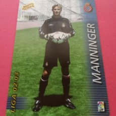Cromos de Fútbol: 392 MANNINGER (RCD ESPANYOL) FICHA MEGAFICHAS 2002 2003 PANINI NUEVO FICHAJE MEGACRACKS 02 03. Lote 205682091