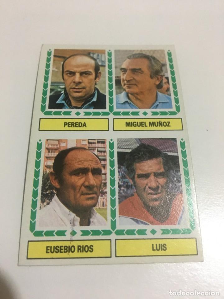 Cromos de F&uacute;tbol: CROMO LIGA 83-84 EDICIONES ESTE ENTRENADORES PEREDA MIGUEL MU&Ntilde;OZ EUSEBIO RIOS LUIS ,NUNCA PEGADO