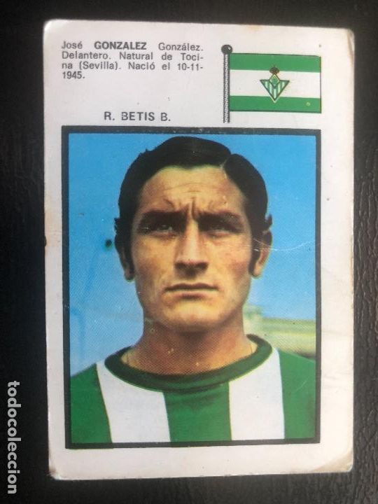 Figurine di Calcio: CROMO FUTBOL NUNCA PEGADO EDITORIAL FHER CAMPEONATO NACIONAL LIGA 71-72 GONZALEZ R.BETIS