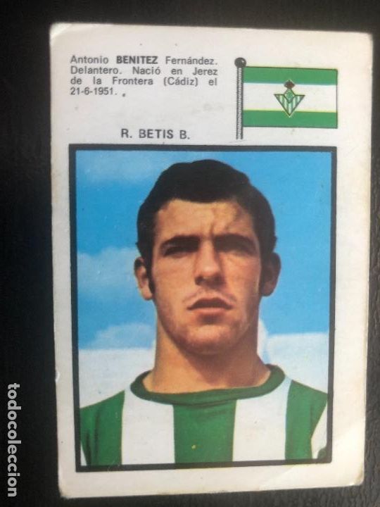Figurine di Calcio: CROMO FUTBOL NUNCA PEGADO EDITORIAL FHER CAMPEONATO NACIONAL LIGA 71-72 BENITEZ R.BETIS