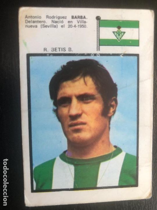 Figurine di Calcio: CROMO FUTBOL NUNCA PEGADO EDITORIAL FHER CAMPEONATO NACIONAL LIGA 71-72 BARBA R.BETIS