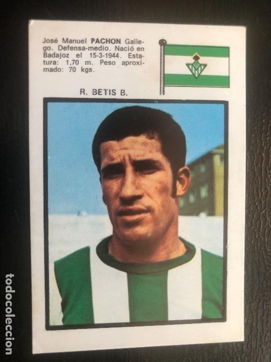 Figurine di Calcio: CROMO FUTBOL NUNCA PEGADO EDITORIAL FHER CAMPEONATO NACIONAL LIGA 71-72 PACHON R.BETIS