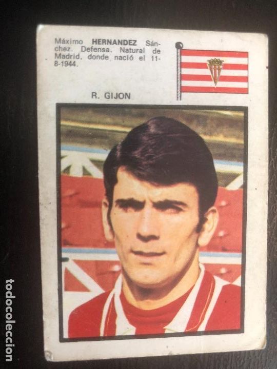 Figurine di Calcio: CROMO FUTBOL NUNCA PEGADO EDITORIAL FHER CAMPEONATO NACIONAL LIGA 71-72 R.GIJON HERNANDEZ