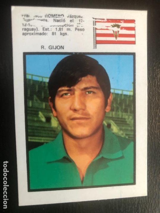 Figurine di Calcio: CROMO FUTBOL NUNCA PEGADO EDITORIAL FHER CAMPEONATO NACIONAL LIGA 71-72 R.GIJON ROMERO