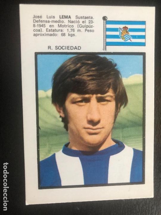 Cromos de Futebol: CROMO FUTBOL NUNCA PEGADO EDITORIAL FHER CAMPEONATO NACIONAL LIGA 71-72 CD R.SOCIEDAD LEMA