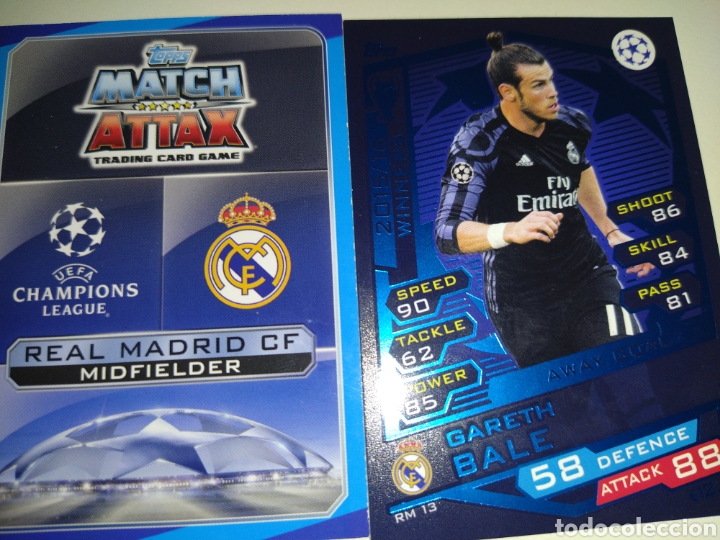 Cromos de f&uacute;tbol: BALE Real Madrid 2016-17 MATCH ATTAX - Foto 3