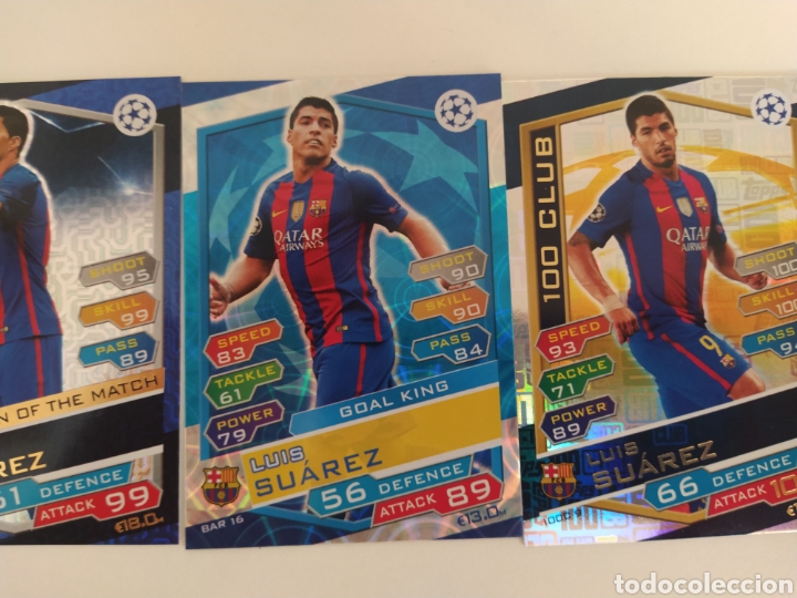 Cromos de f&uacute;tbol: Luis SUAREZ Bar&ccedil;a Match Attax 2016-17 - Foto 1