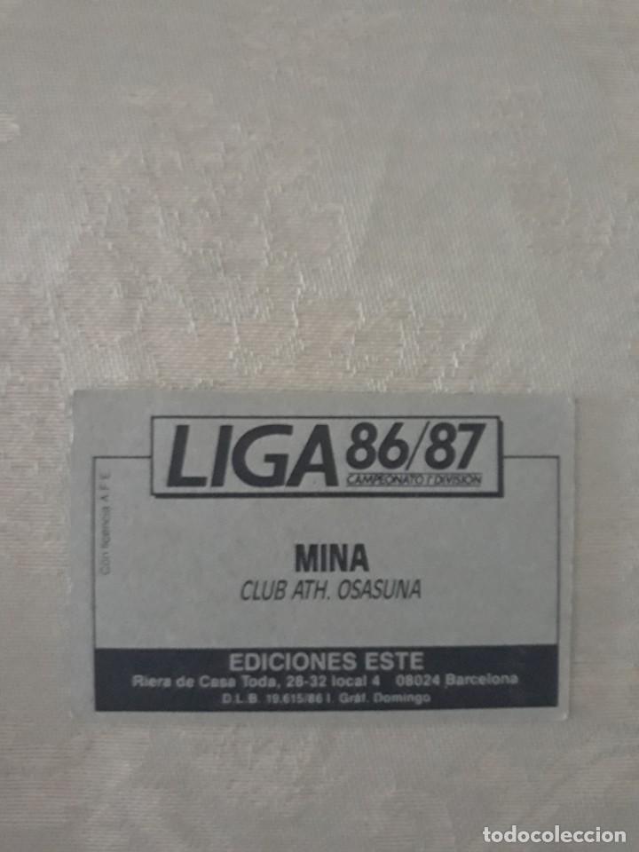 Cromos de f&uacute;tbol: MINA OSASUNA NUNCA PEGADO EDICIONES ESTE 86-87 - Foto 2