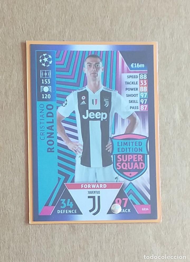 Figurine di Calcio: Cromo de C.Ronaldo LIMITED EDITION Match Attax Champions League 2018-19 TOPPS. Nuevo.