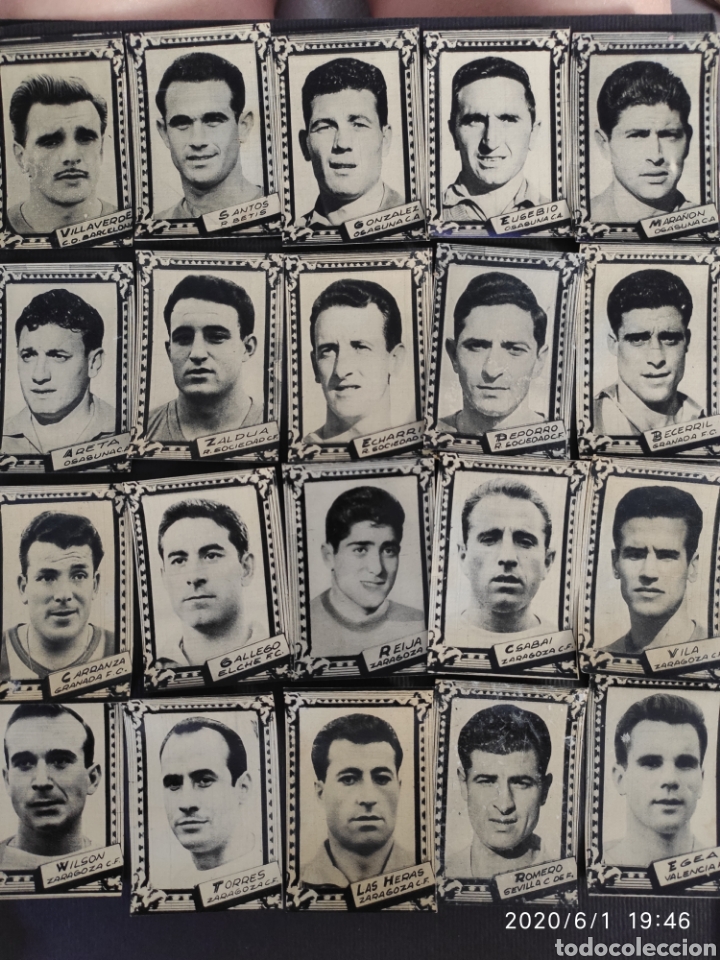 Fu&szlig;ball-Sticker: 32 cromos FACSIMIL jugadores de f&uacute;tbol 59-60