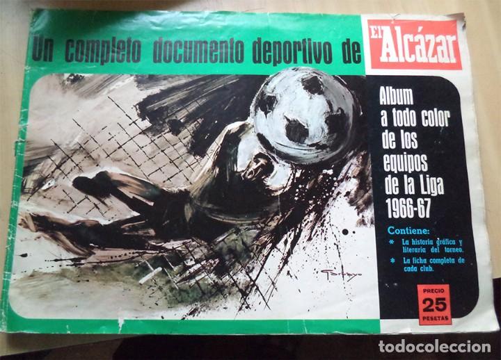 Cromos de f&uacute;tbol: ALBUM TODO COLOR DE LOS EQUIPOS DE LA LIGA DE FUTBOL 1966-67 EL ALCAZAR VACIO