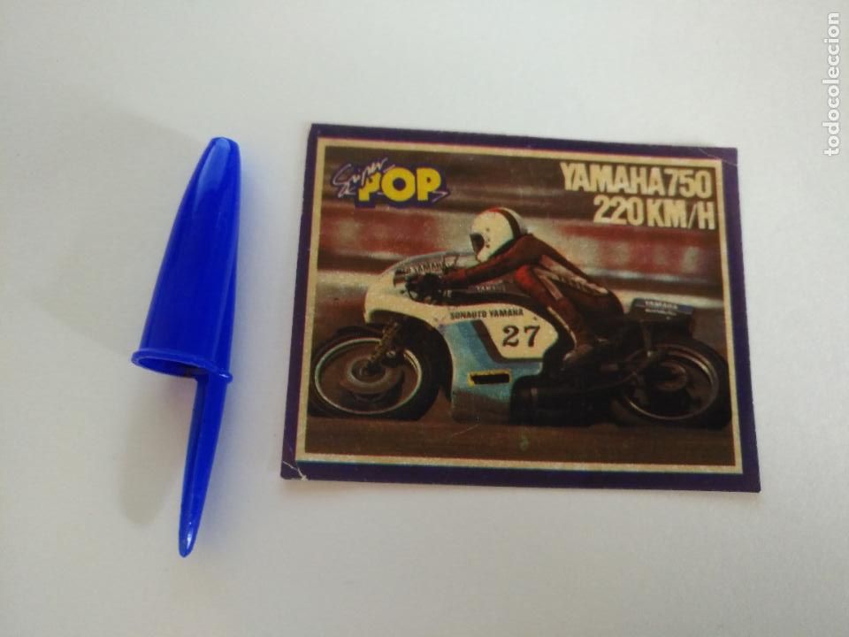 Cromos de F&uacute;tbol: PEGATINA CROMO ADHESIVO SIN TRASERA - SUPER POP MOTOS - YAMAHA 750 220KM/H