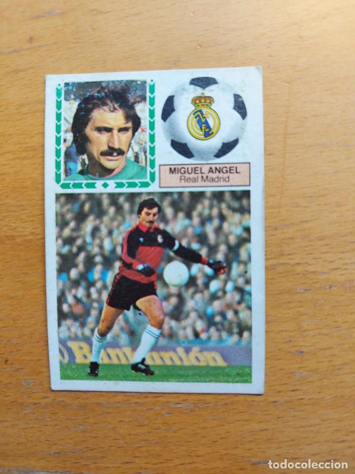 Cromos de f&uacute;tbol: MIGUEL ANGEL 83 84 1983 84 ESTE, cromo con error