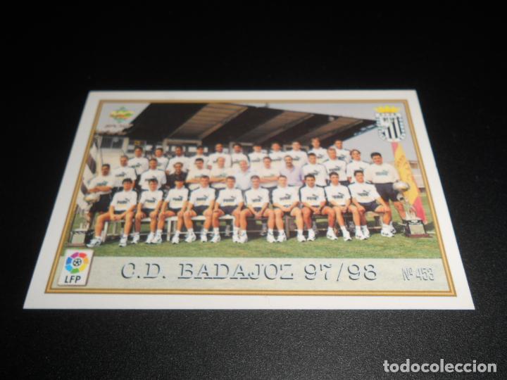 Cromos de F&uacute;tbol: 453 ALINEACION BADAJOZ CROMOS 2&ordf; DIVISION MUNDICROMO FICHAS LIGA FUTBOL 1997 1998 97 98