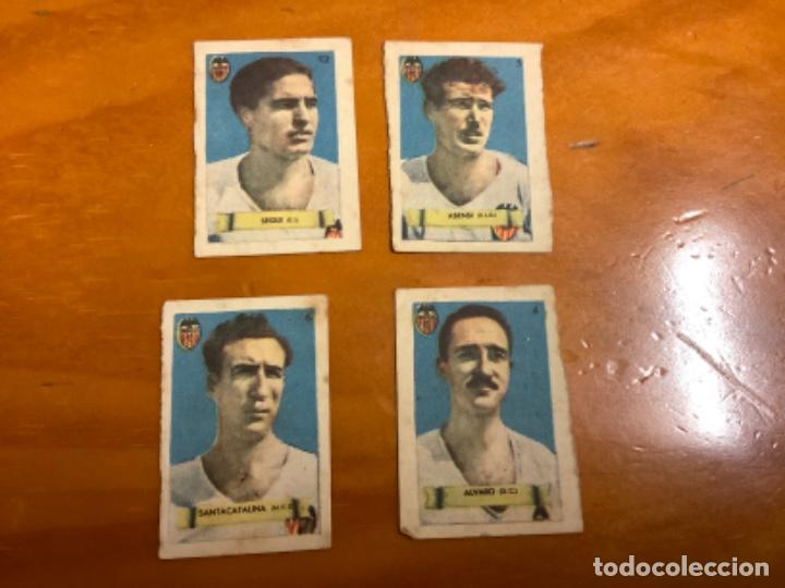 Fu&szlig;ball-Sticker: SEGUI ASENSI SANTACATALINA Y ALVARO DEL VALENCIA FC LIGA 49/50 ASES DEL FUTBOL