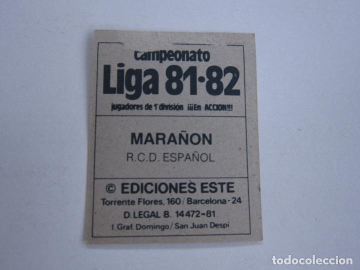 Cromos de f&uacute;tbol: ESTE 81 82 MARA&Ntilde;ON ESPA&Ntilde;OL M 1981 1982 - Foto 2