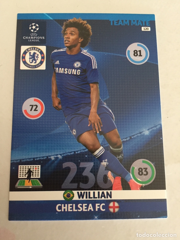 Fu&szlig;ball-Sticker: 120 William Chelsea Cromos Adrenalyn Champions 2014 2015 14 15 Panini