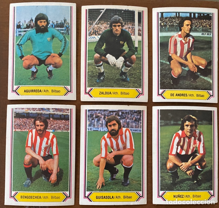 Figurine di Calcio: LIGA 80-81, ATHLETIC CULB DE BILBAO. F&Uacute;TBOL. 6 cromos de f&uacute;tbol del campeonato de liga. Ed. Este.