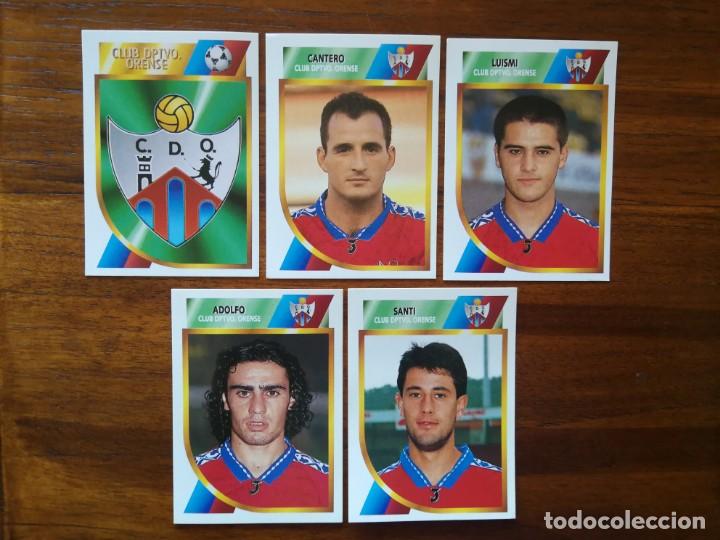 Cromos de f&uacute;tbol: CLUB DEPORTIVO ORENSE - ESTE - LIGA 94/95 2a divisi&oacute;n - 5 cromos diferentes nuevos sin pegar