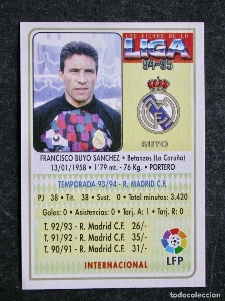 Fu&szlig;ball-Sticker: N&ordm; 58 BUYO DEL R. MADRID DE LAS FICHAS DE LA LIGA DE MUNDICROMO 94-95