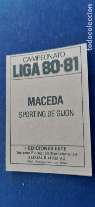 Cromos de f&uacute;tbol: 80-81 ESTE NUNCA PEGADO SPORTING DE GIJON MACEDA - Foto 2