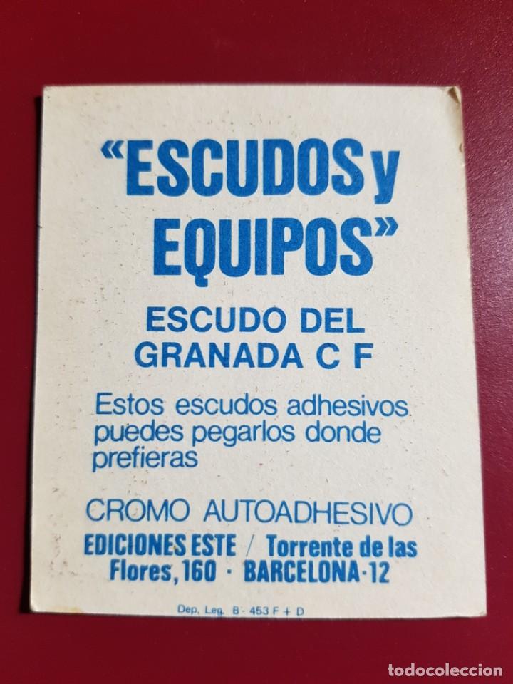 Cromos de f&uacute;tbol: ESTE - ESCUDOS Y EQUIPOS - ESCUDO GRANADA - Foto 2