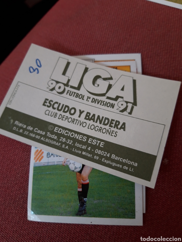Cromos de f&uacute;tbol: ESCUDO logro&ntilde;es este 90 91 1990 1991 - Foto 2