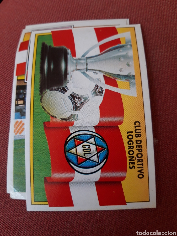 Cromos de f&uacute;tbol: ESCUDO logro&ntilde;es este 90 91 1990 1991 - Foto 1